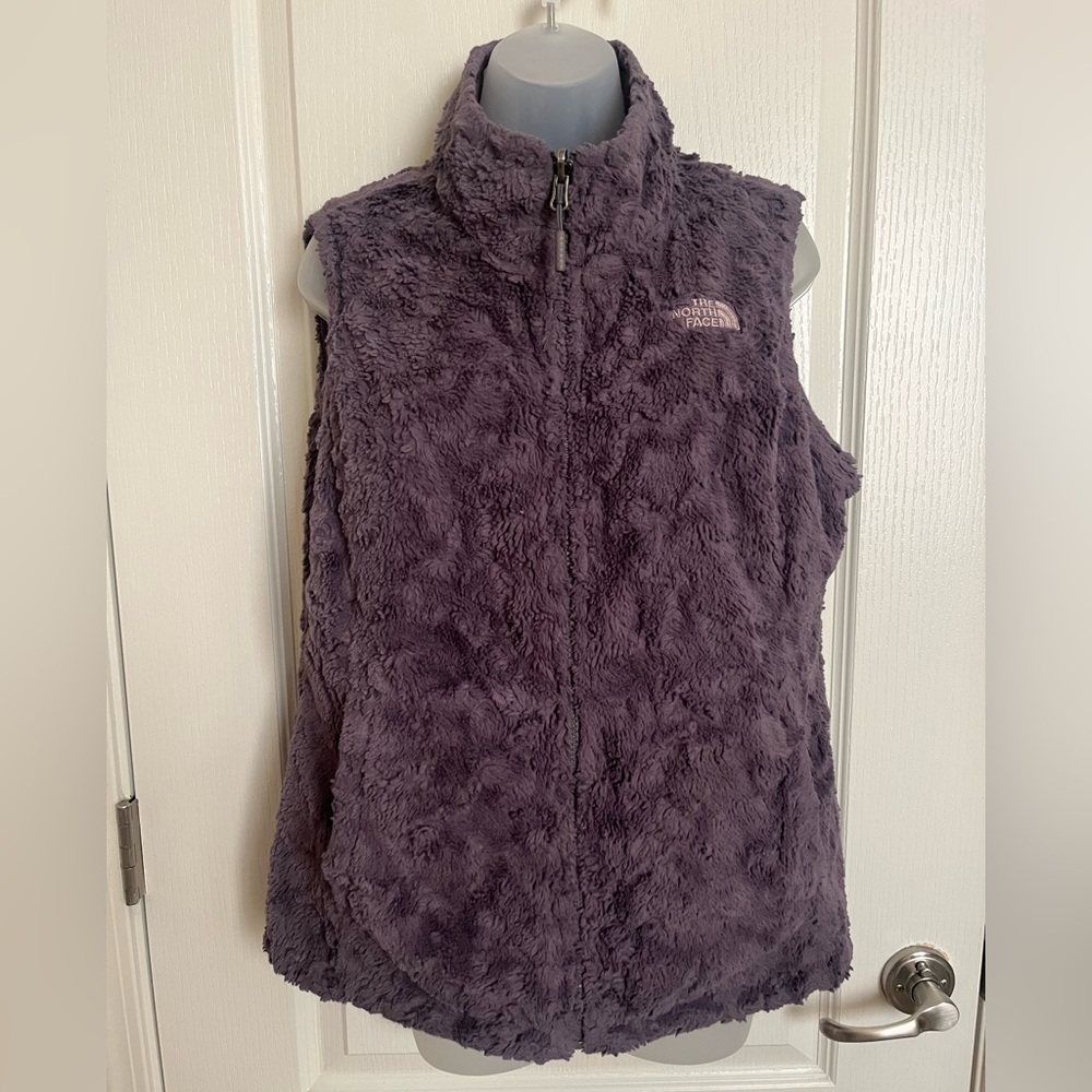 The North Face Vest Womens Medium Purple Reversible Mossbud Swirl Fleece